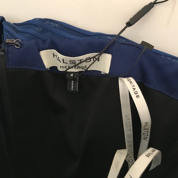 HALSTON HERITAGE Strapless Mesh Dress - Picture 7 of 10